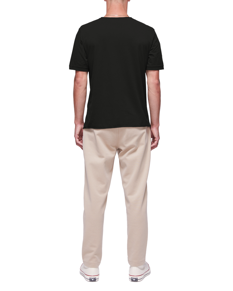 Men's Sueded Modern Crew Tee in Black-full view back