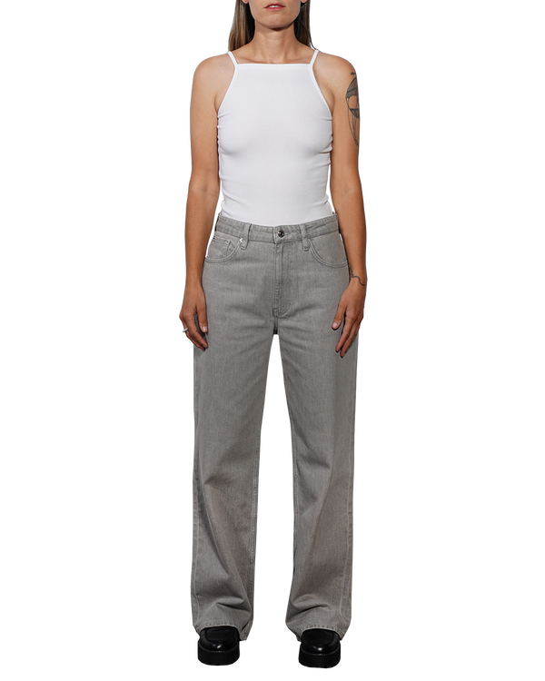 Spaghetti Strap Rib Tank in White | DSTLD