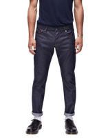 Men's Skinny Slim Jeans in Tumbled Raw Selvedge
