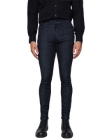 mens skinny jeans in dark resin grey stitch