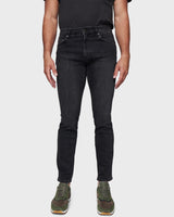 Men's Skinny Slim Jeans in Faded Black.