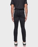 Men's Skinny Slim Jeans in Faded Black.