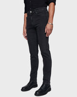 Men's Skinny Jeans in Stretch Faded Black.