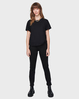 Women's Boxy Tee in Black.