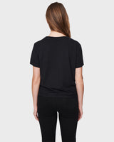 Women's Boxy Tee in Black.
