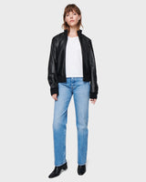 Women's Boxy Tee in White.