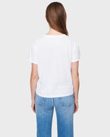 Women's Boxy Tee in White.